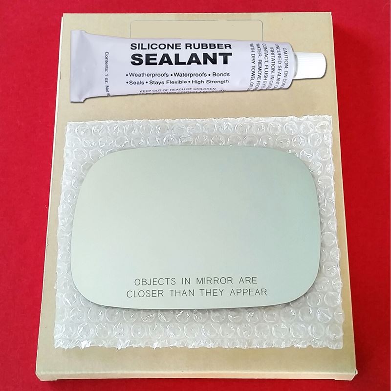 Mirror Glass Replacement + Silicone Adhesive for 0