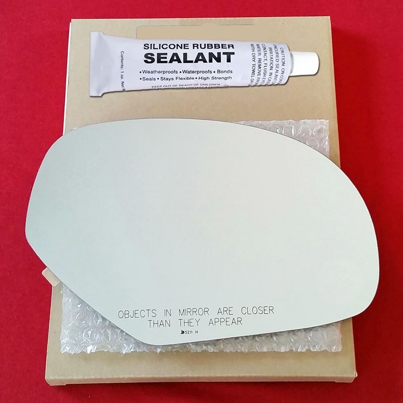 Mirror Glass Replacement + Silicone Adhesive for 0