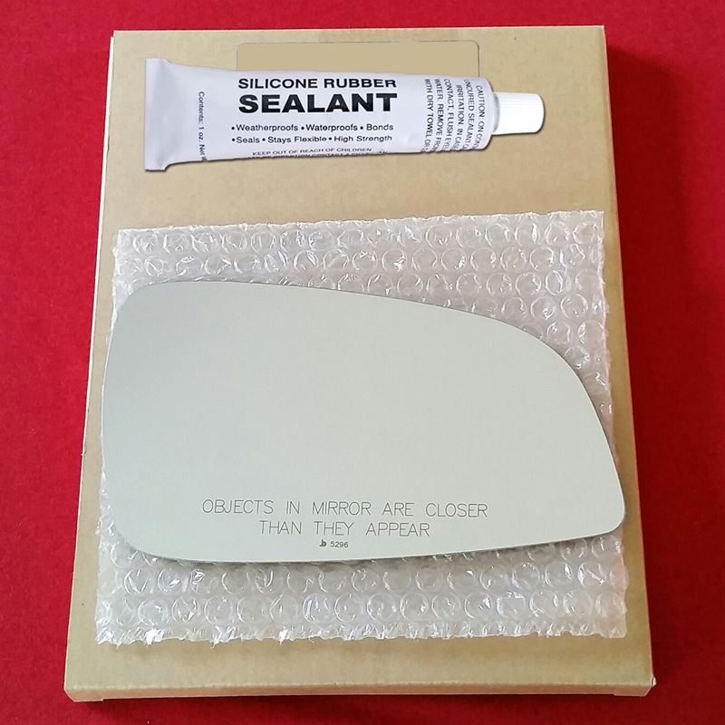 Mirror Glass Replacement + Silicone Adhesive for 0