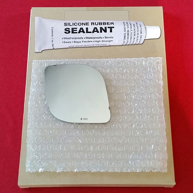 Mirror Glass Replacement + Silicone Adhesive for 0