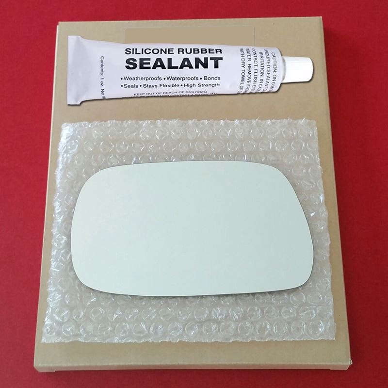 Mirror Glass Replacement + Silicone Adhesive for 2