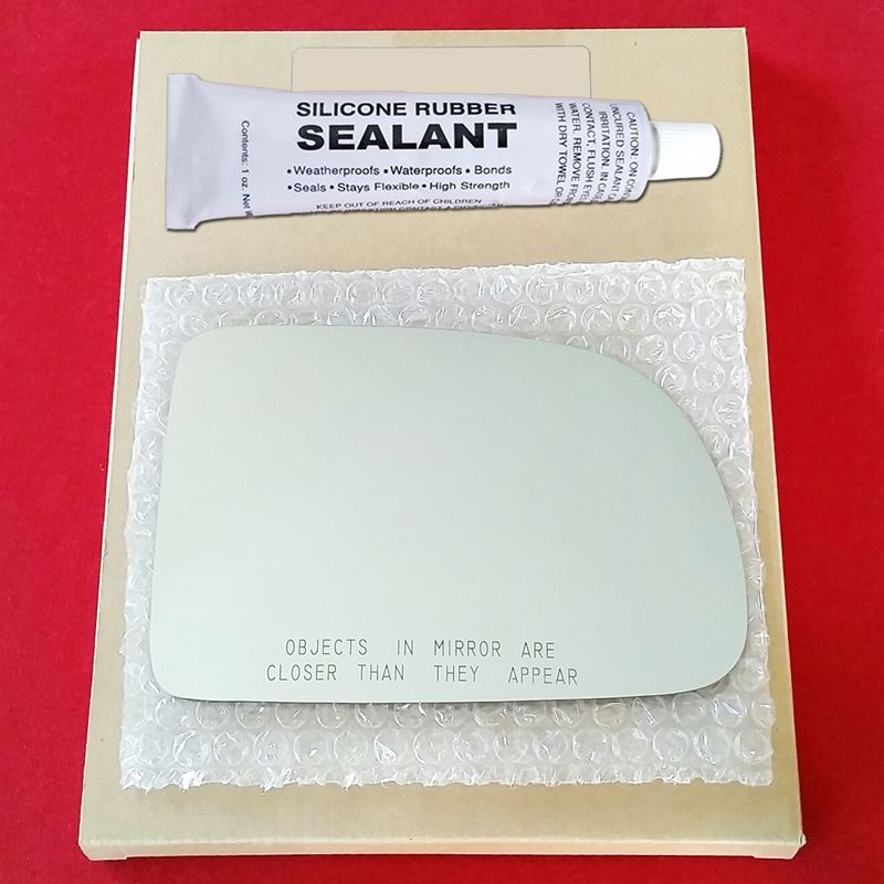 Mirror Glass Replacement + Silicone Adhesive for 0