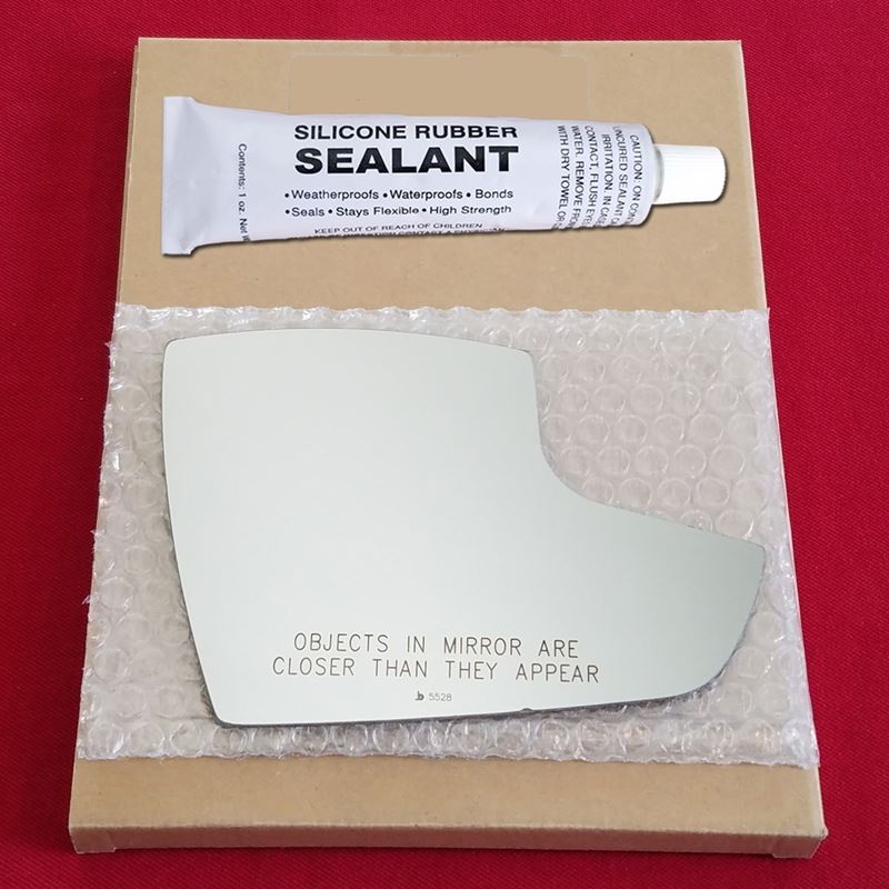 Mirror Glass Replacement + Silicone Adhesive for 1