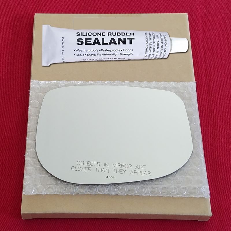 Mirror Glass Replacement + Silicone Adhesive for 0