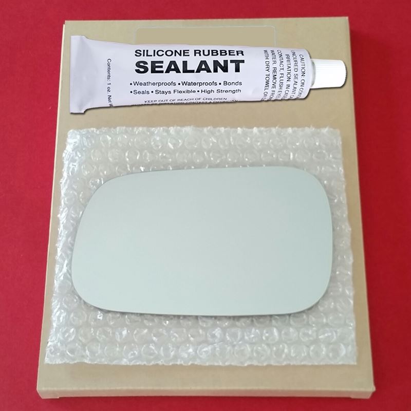 Mirror Glass Replacement + Silicone Adhesive for 9