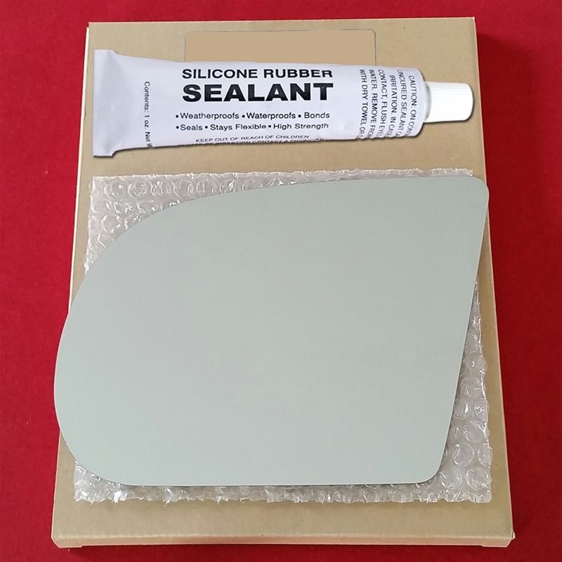 Mirror Glass Replacement + Silicone Adhesive for 9