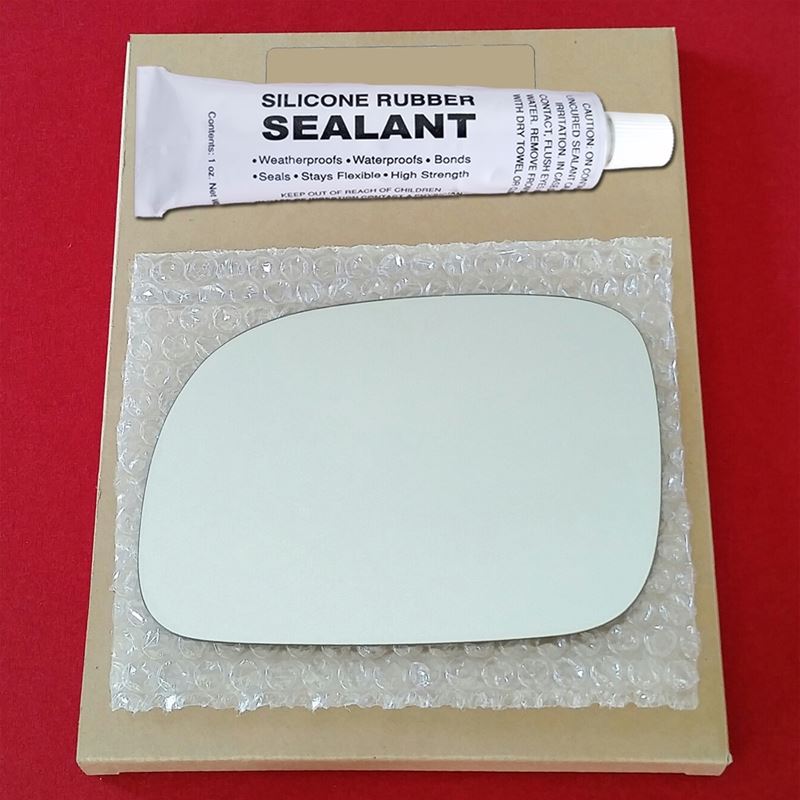 Mirror Glass Replacement + Silicone Adhesive for 9