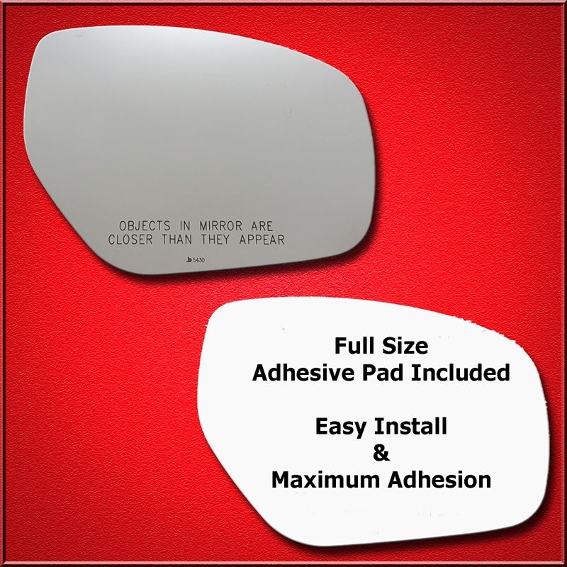 Mirror Glass Replacement + Full Adhesive for 10-15