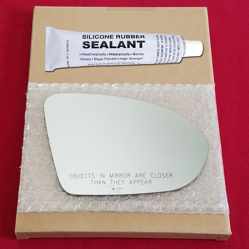 Mirror Glass Replacement + Silicone Adhesive for 1