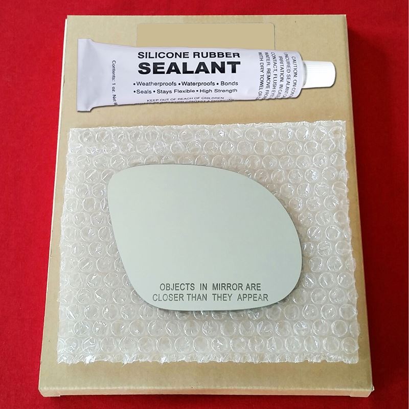 Mirror Glass Replacement + Silicone Adhesive for 9