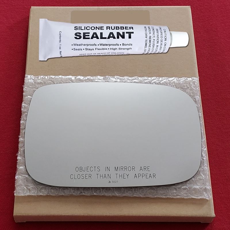 Mirror Glass Replacement + Silicone Adhesive for 1