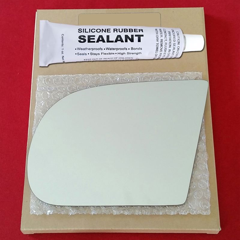 Mirror Glass Replacement + Silicone Adhesive for 9