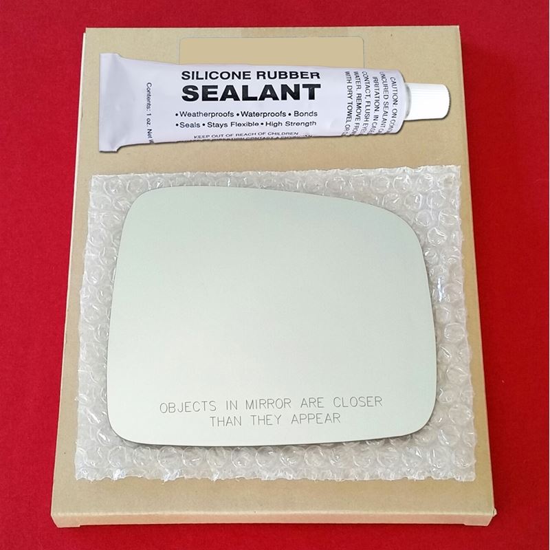 Mirror Glass Replacement + Silicone Adhesive for 0