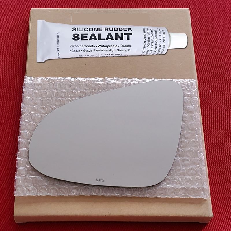 Mirror Glass Replacement + Silicone Adhesive for 1