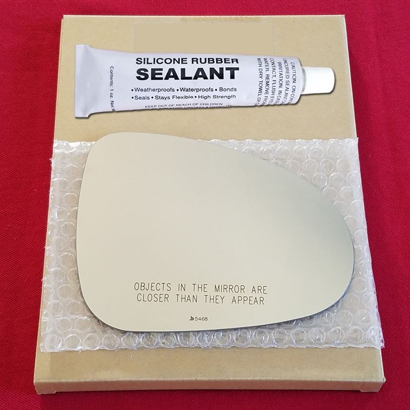 Mirror Glass Replacement + Silicone Adhesive for 1