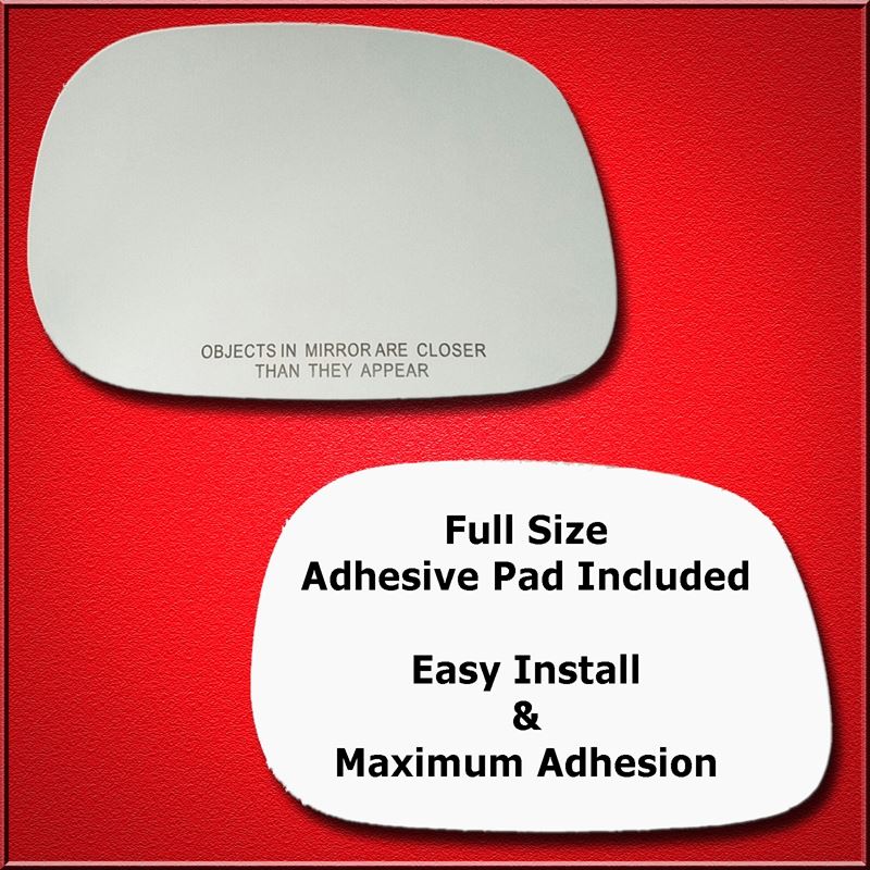 Mirror Glass Replacement Full Adhesive For Ram Pickup 02-08 Passenger Side Hea