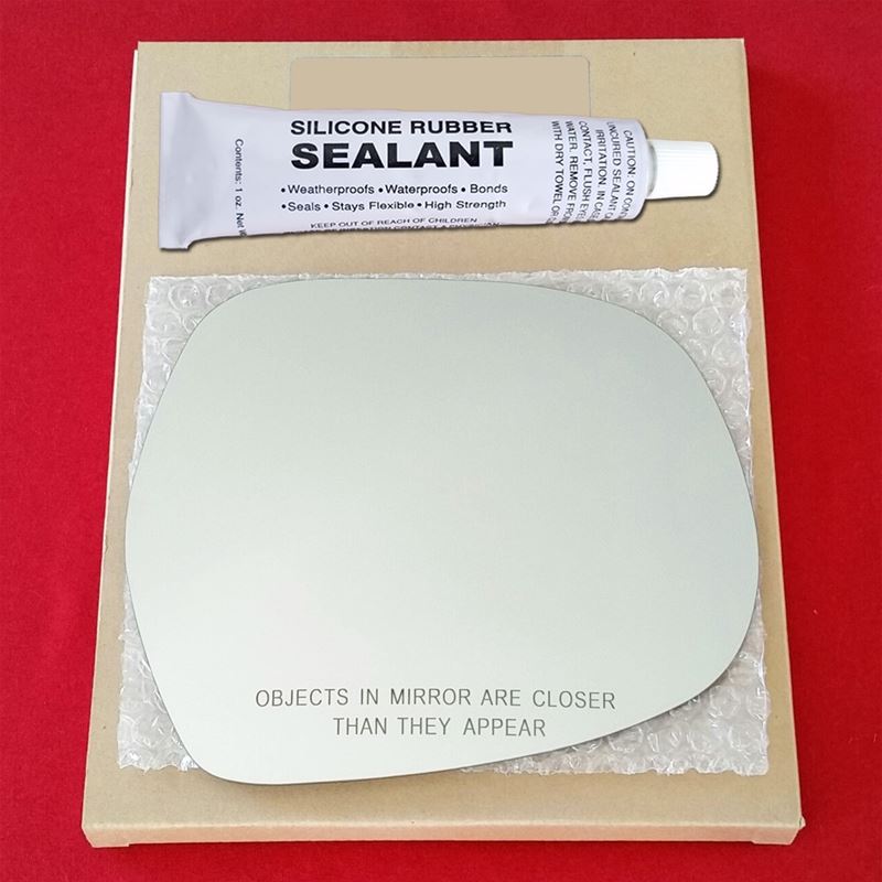 Mirror Glass Replacement + Silicone Adhesive for 0