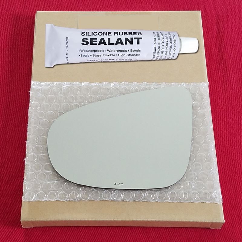 Mirror Glass Replacement + Silicone Adhesive for 1