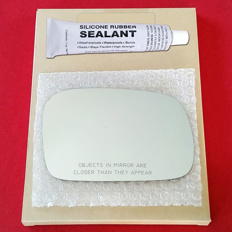 Mirror Glass Replacement + Silicone Adhesive for 0