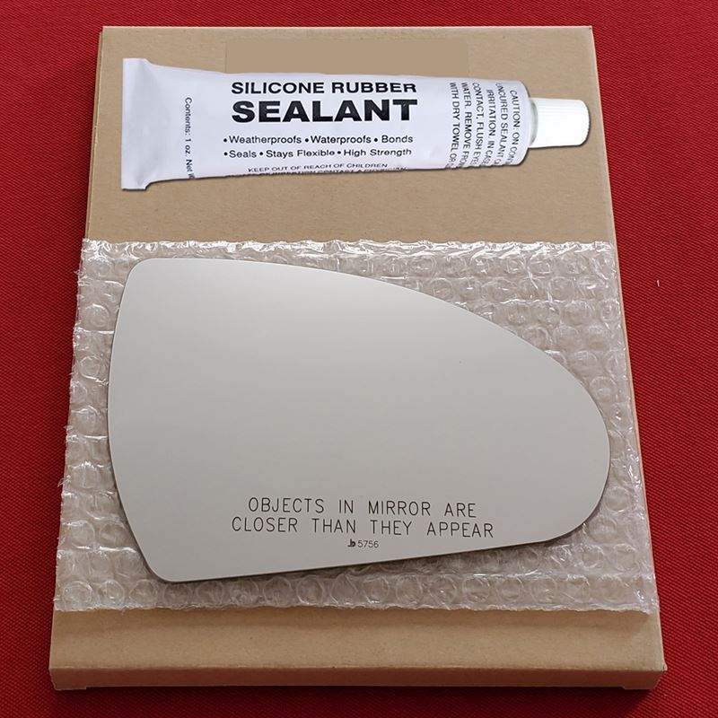 Mirror Glass Replacement + Silicone Adhesive for 1