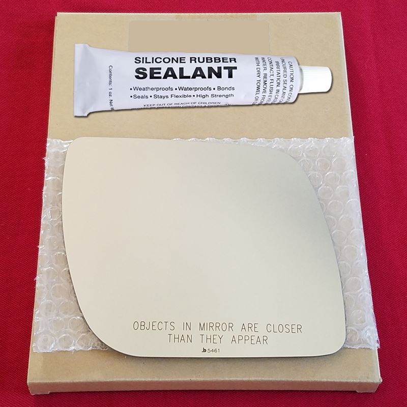 Mirror Glass Replacement + Silicone Adhesive for 1