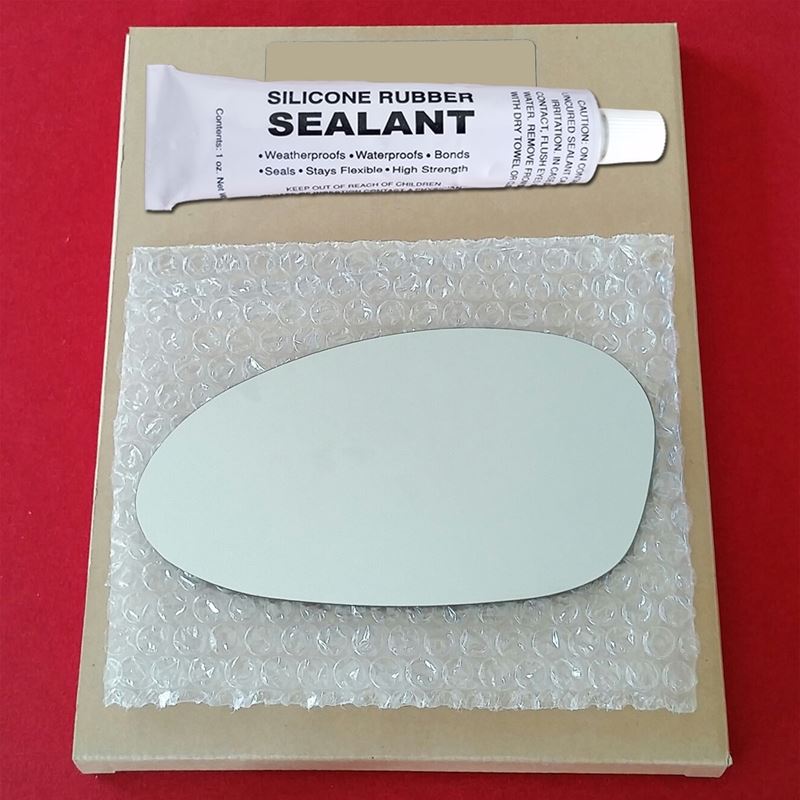 Mirror Glass Replacement + Silicone Adhesive for 0