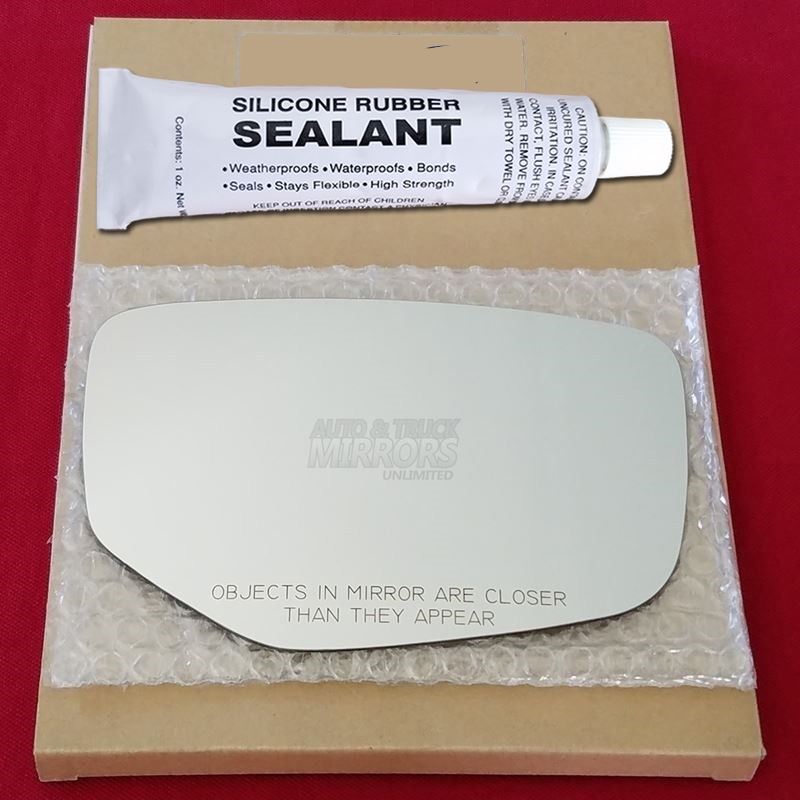 Mirror Glass Replacement + Silicone Adhesive for 1