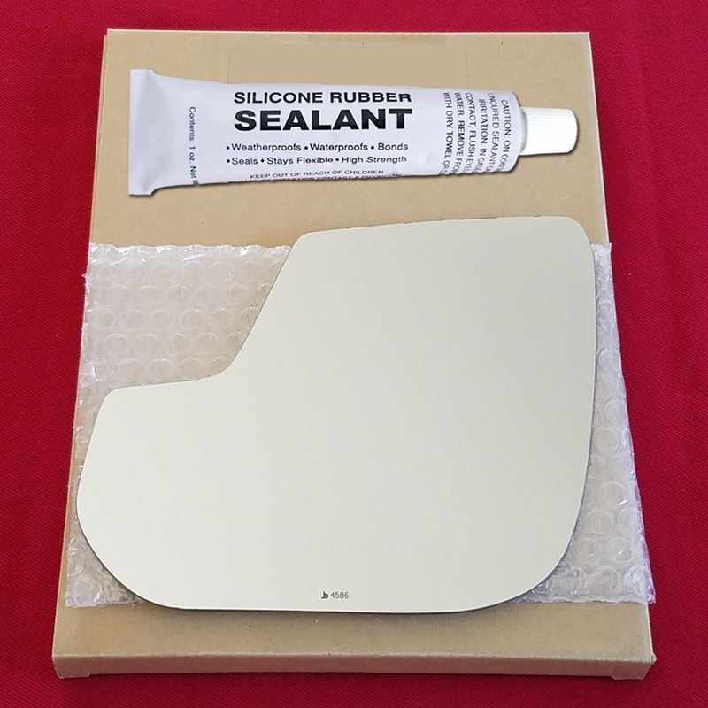 Mirror Glass Replacement + Silicone Adhesive for 1