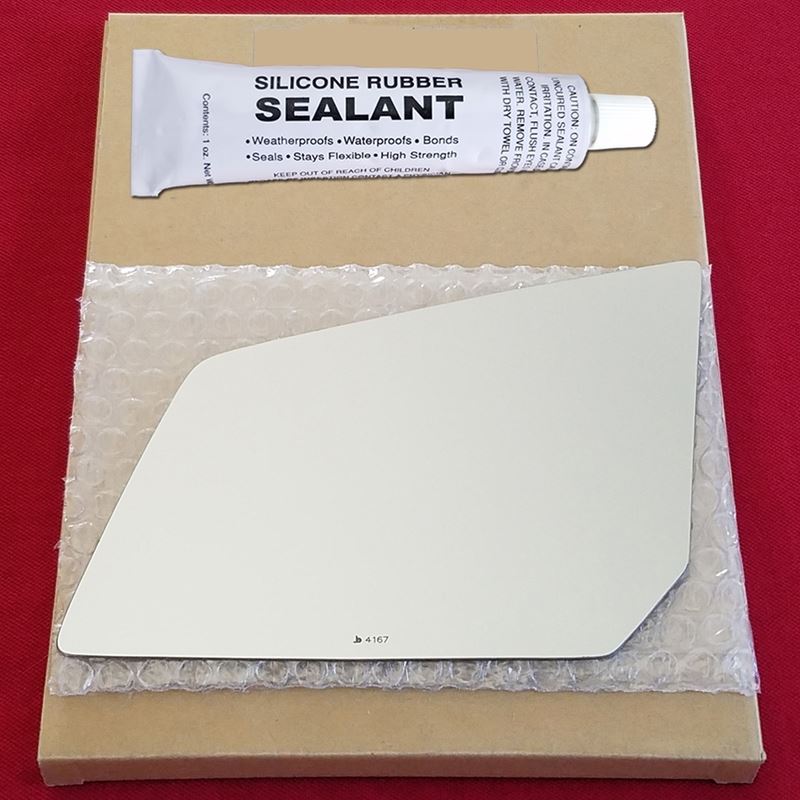 Mirror Glass Replacement + Silicone Adhesive for 0