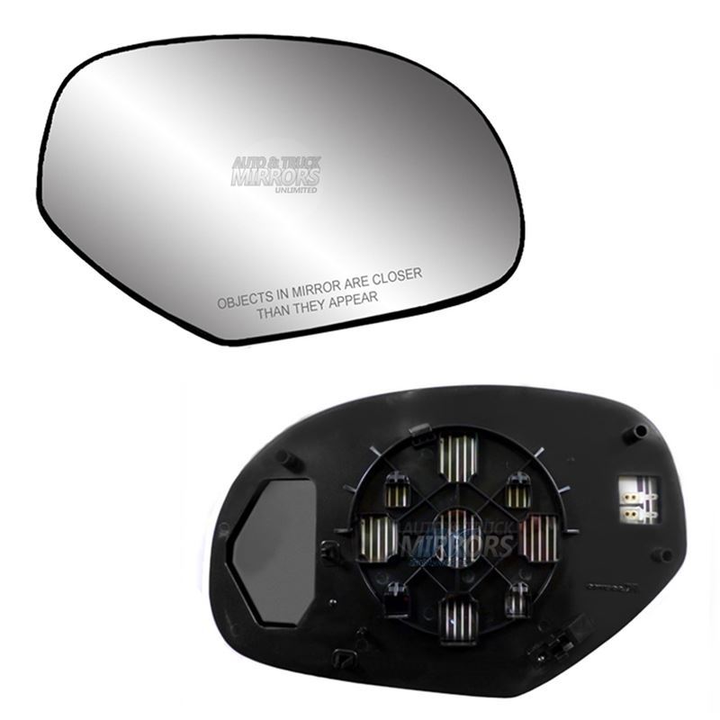 Fits 08-13 GMC Sierra 1500 Passenger Side Mirror Glass with Back Plate - Heated 2008 Gmc Sierra 1500 Passenger Side Mirror