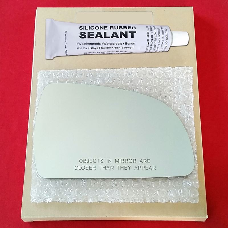 Mirror Glass Replacement + Silicone Adhesive for 0