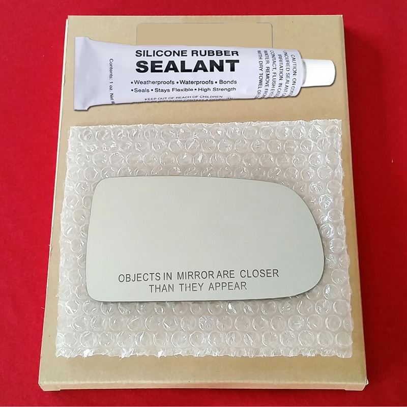 Mirror Glass Replacement + Silicone Adhesive for 9