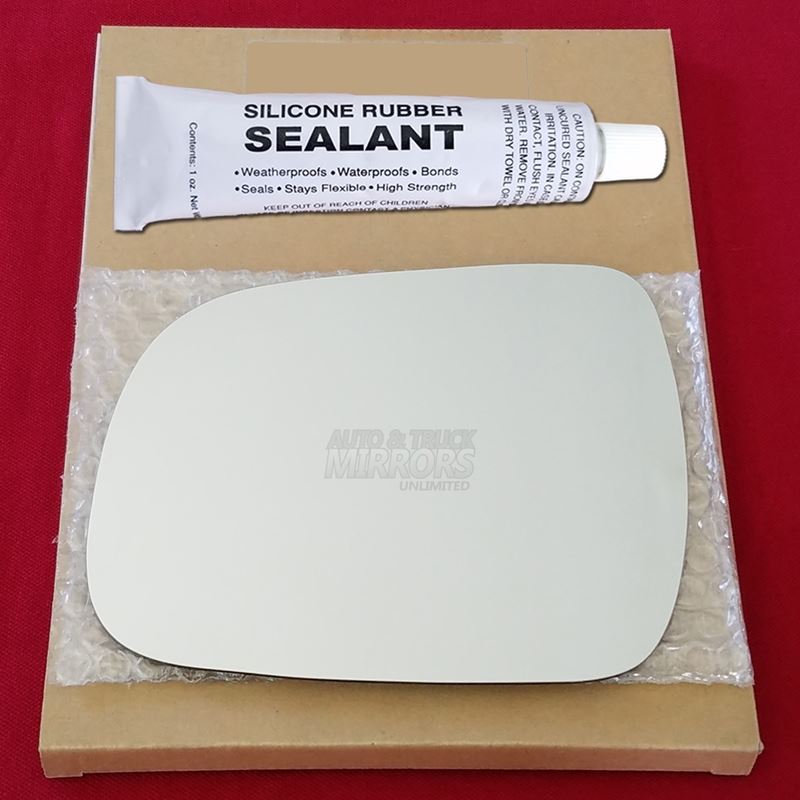 Mirror Glass Replacement + Silicone Adhesive for 1