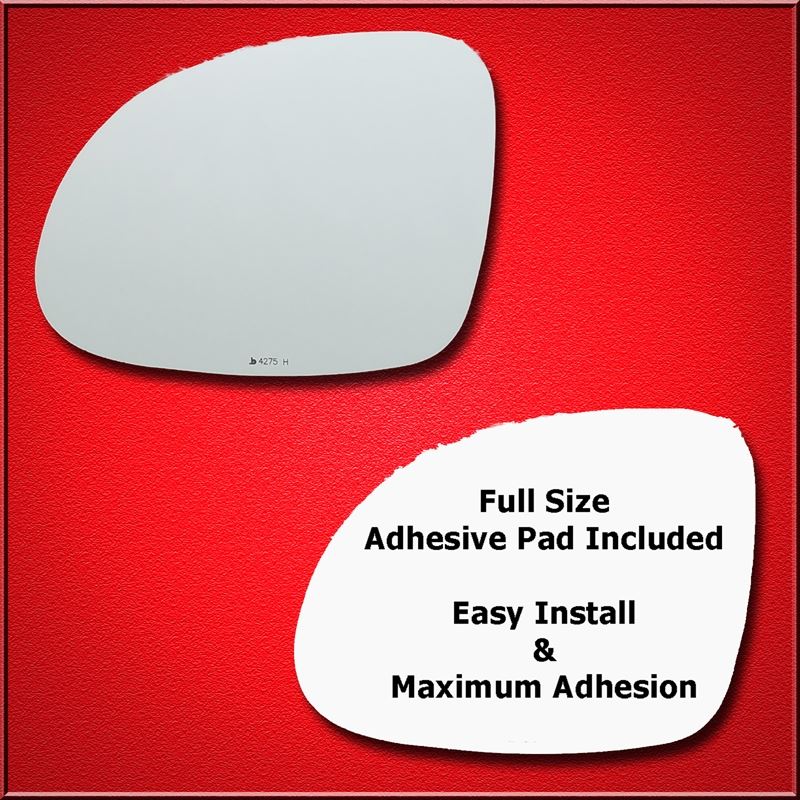 Mirror Glass + Full Adhesive for 09-17 Volkswagen