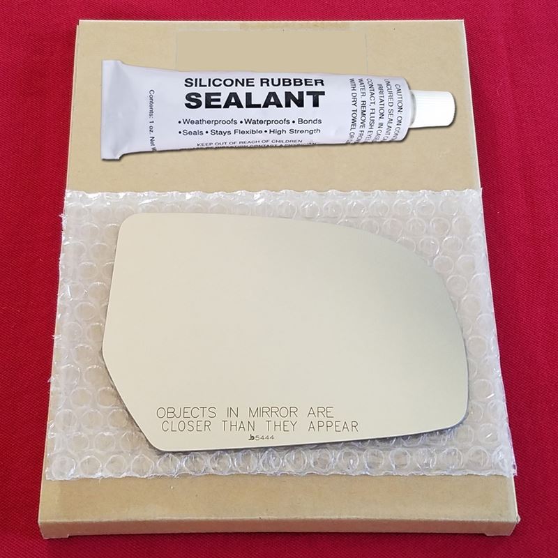 Mirror Glass Replacement + Silicone Adhesive for 1