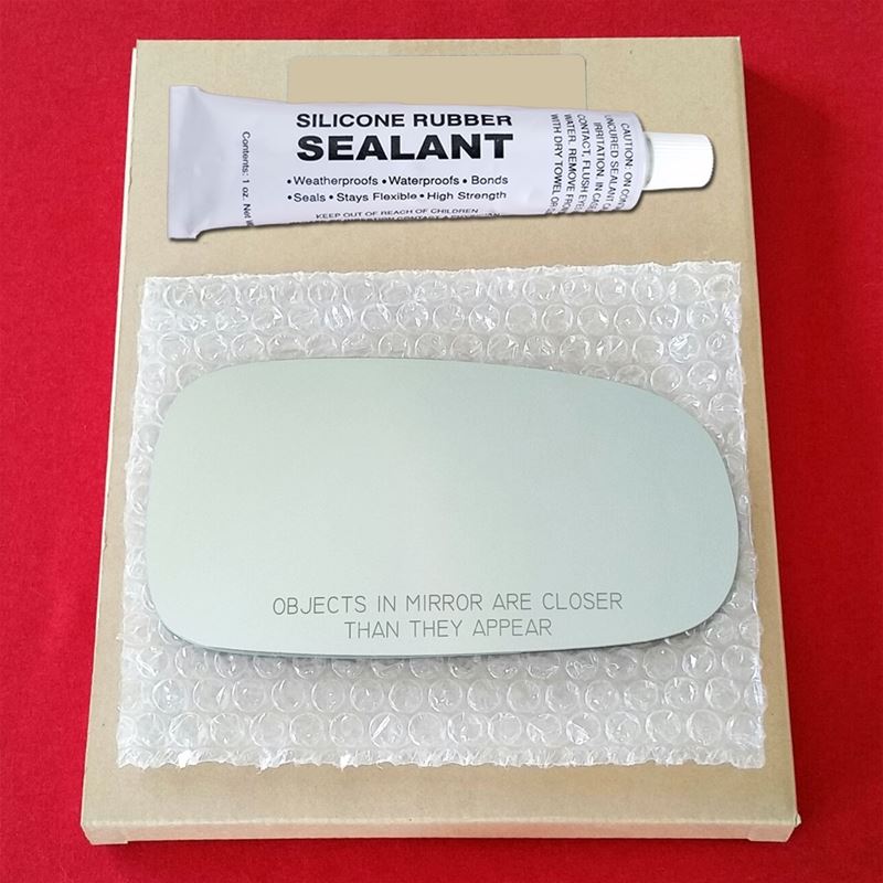 Mirror Glass Replacement + Silicone Adhesive for 0