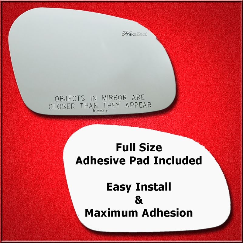 Mirror Glass + Full Adhesive for 95-02 Lincoln Con