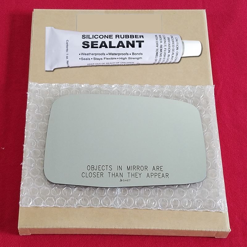 Mirror Glass Replacement + Silicone Adhesive for 1