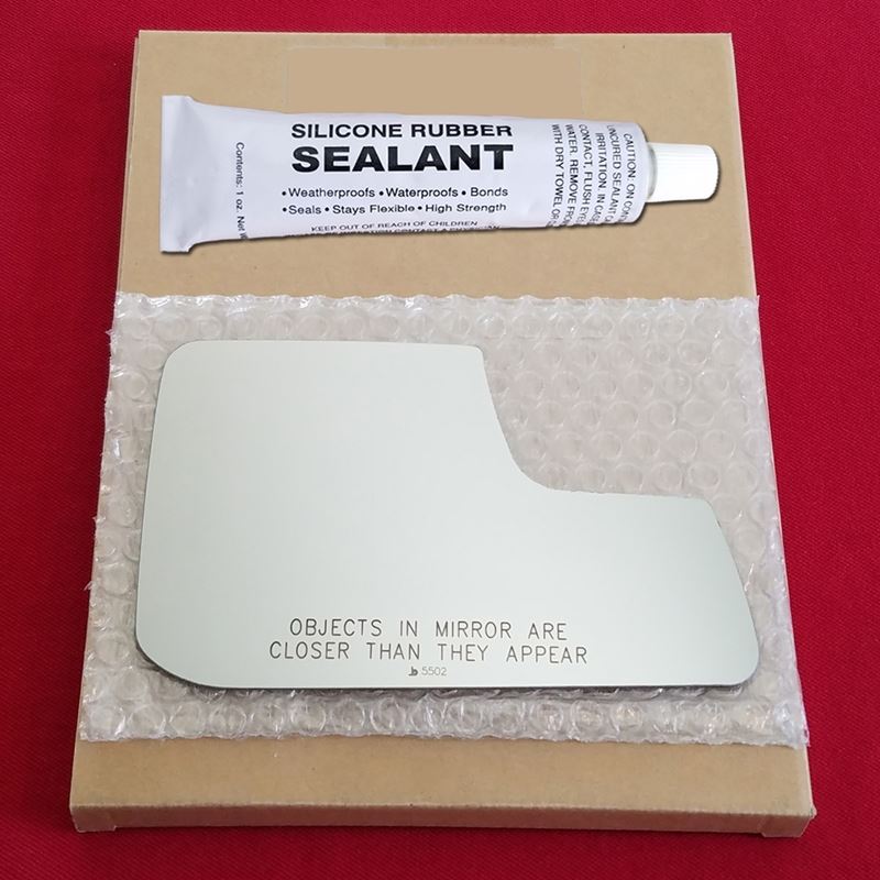 Mirror Glass Replacement + Silicone Adhesive for 1