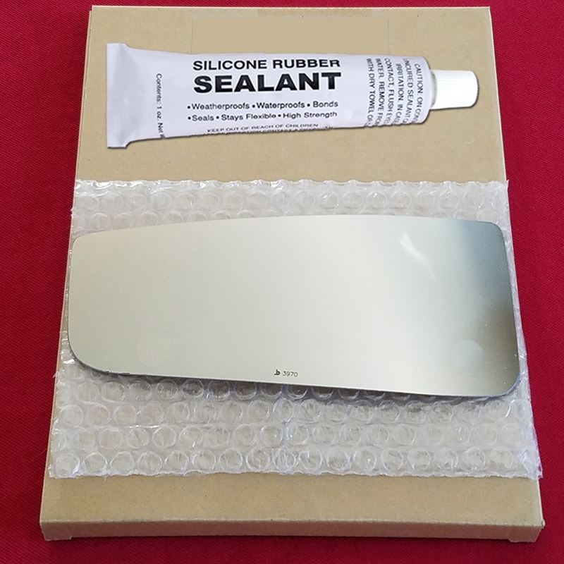 Mirror Glass Replacement + Silicone Adhesive for 1