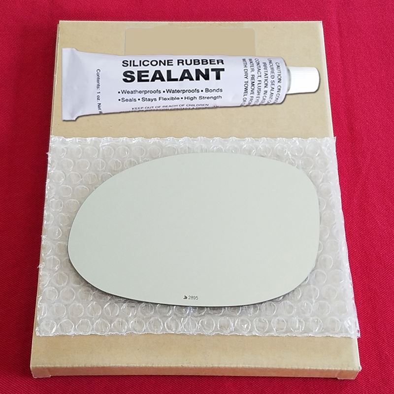 Mirror Glass Replacement + Silicone Adhesive for 3