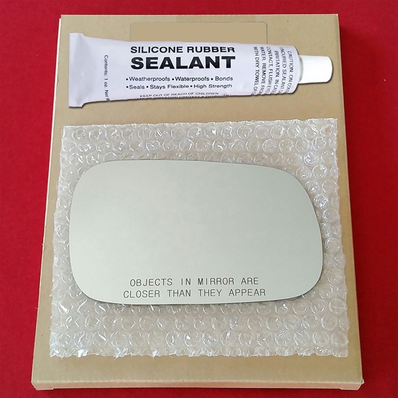 Mirror Glass Replacement + Silicone Adhesive for 9