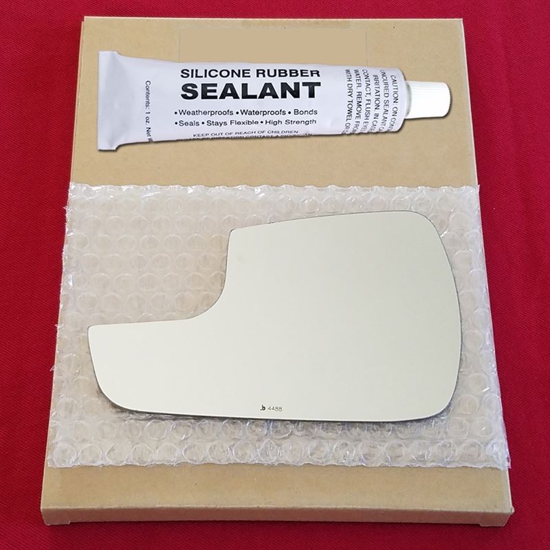 Mirror Glass Replacement + Silicone Adhesive for 1