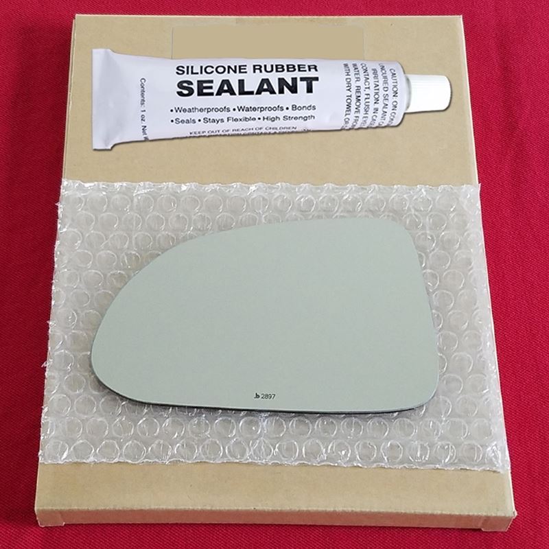 Mirror Glass Replacement + Silicone Adhesive for 0