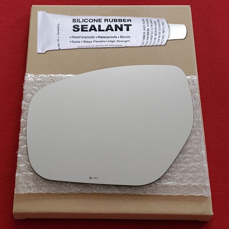 Mirror Glass Replacement + Silicone Adhesive for 1