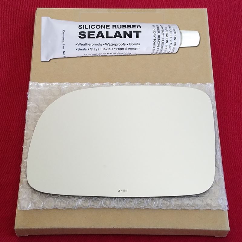 Mirror Glass Replacement + Silicone Adhesive for 0