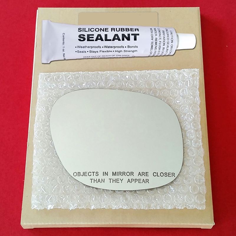 Mirror Glass Replacement + Silicone Adhesive for 9