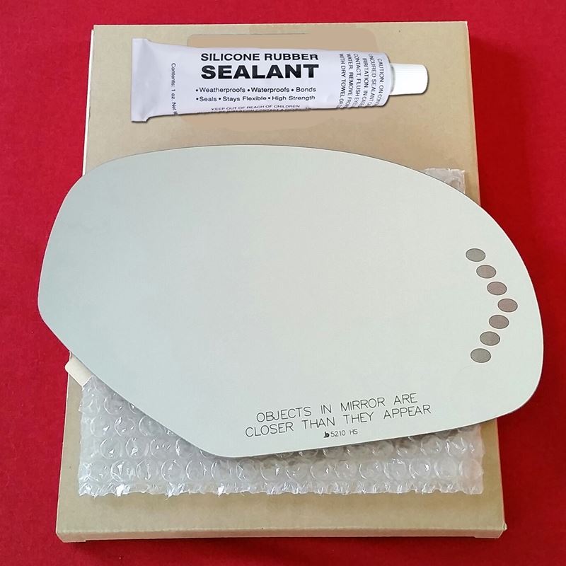 Mirror Glass Replacement + Silicone Adhesive for 0