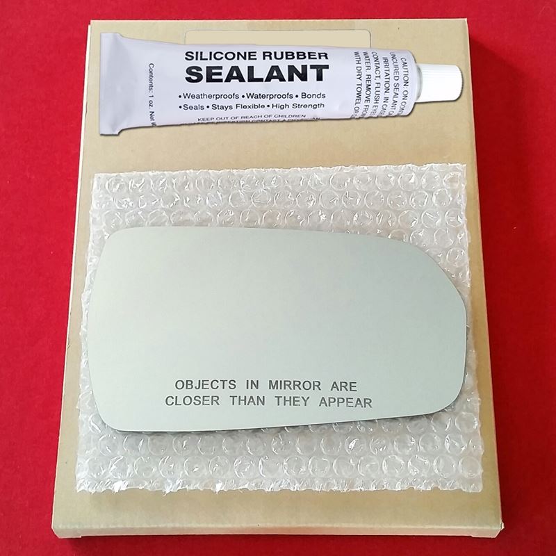 Mirror Glass Replacement + Silicone Adhesive for 9