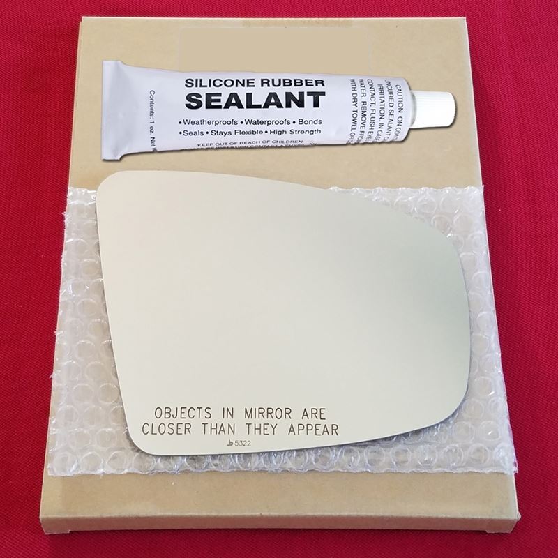 Mirror Glass Replacement + Silicone Adhesive for 0